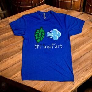 Modern Methods Size Medium Blue S/S T-Shirt Brewery Warren Ohio Dave Grohl Alley